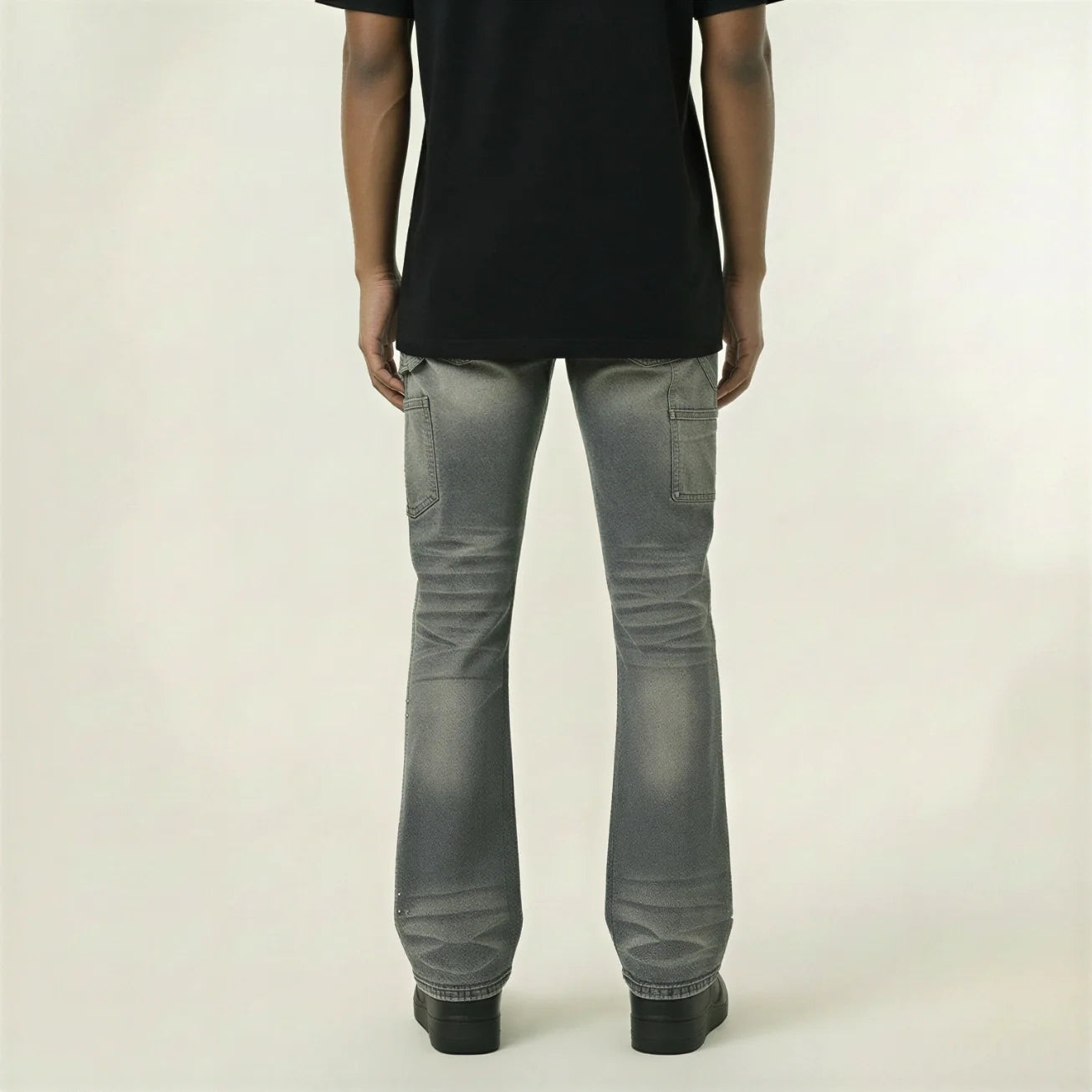 Red Poppy Embellished Jeans - Stacked