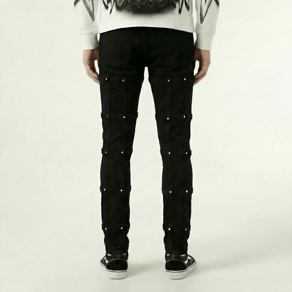 Red Poppy Studded Jeans - Skinny Fit