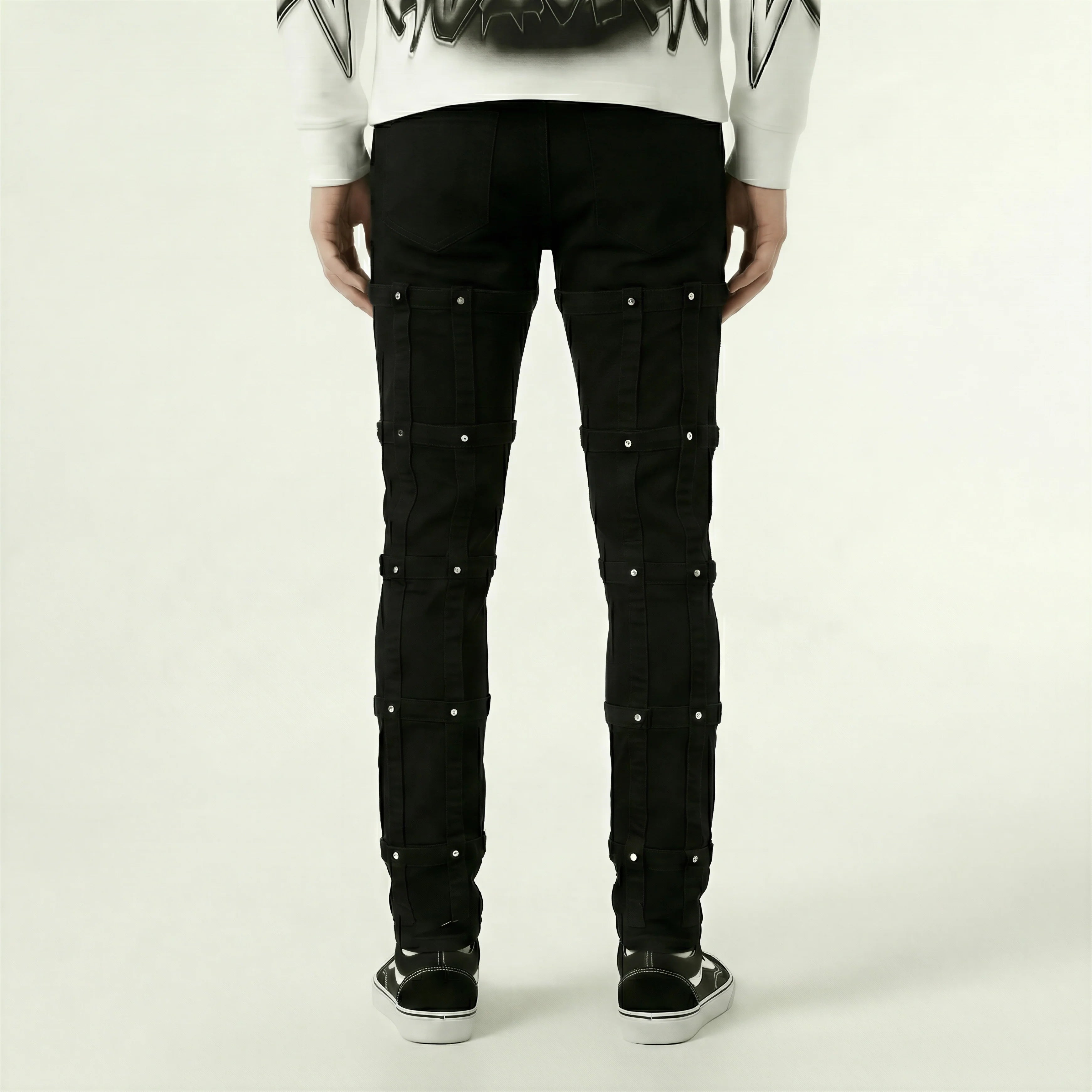 Red Poppy Studded Jeans - Skinny Fit