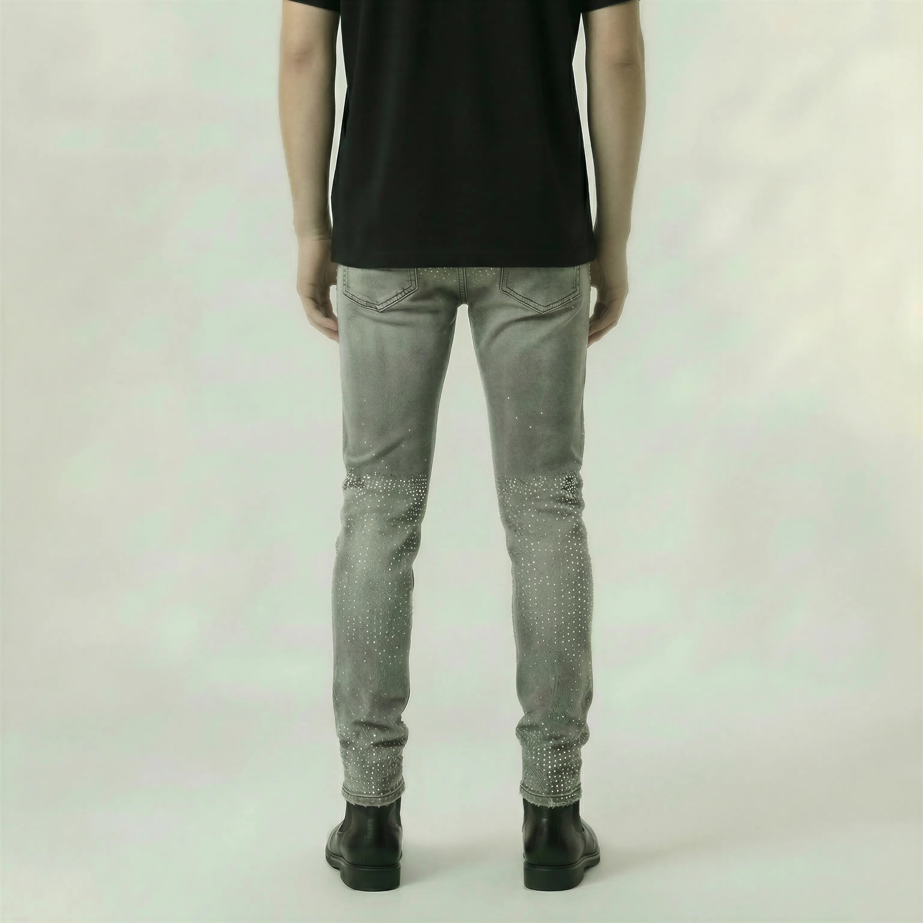 Red Poppy Embellished Jeans - Skinny Fit