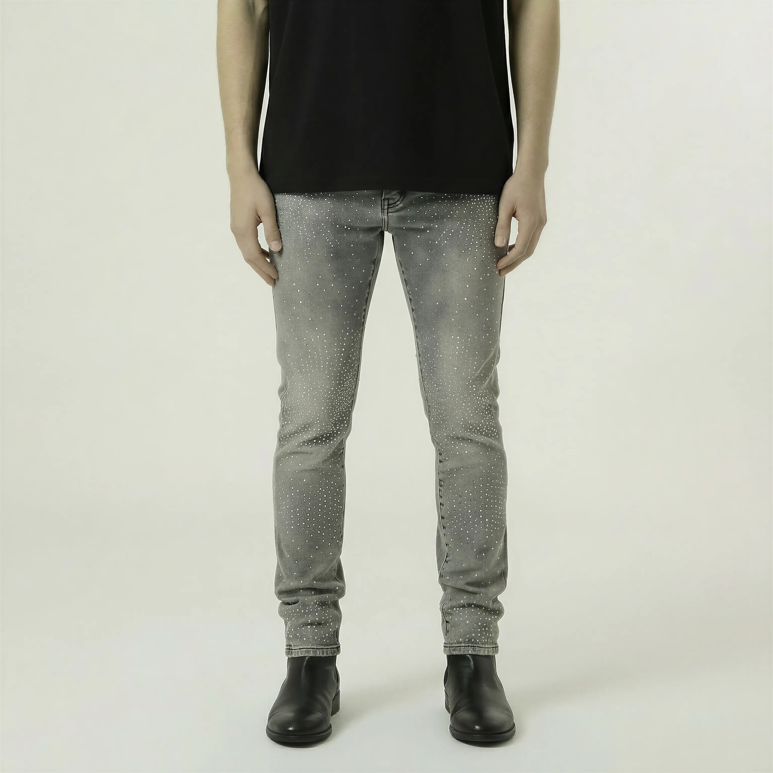 Red Poppy Embellished Jeans - Skinny Fit