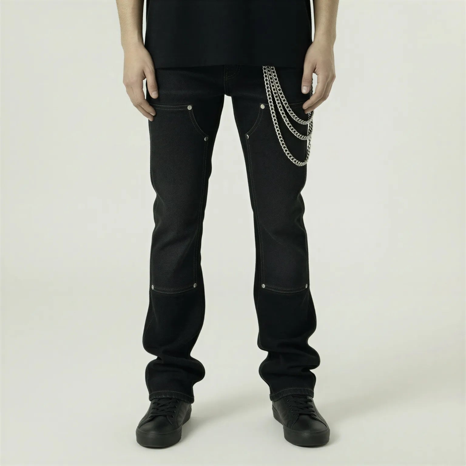 Red Poppy Chain Jeans - Stacked Fit