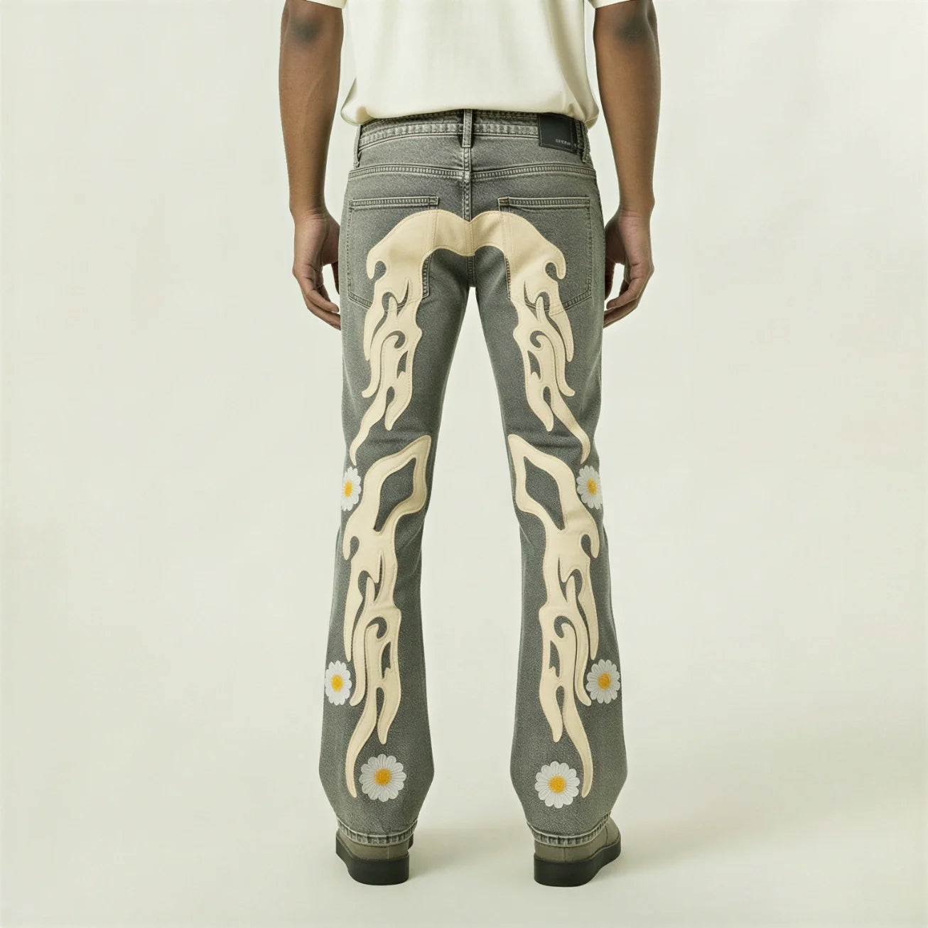 Red Poppy Daisy Jeans - Embellished