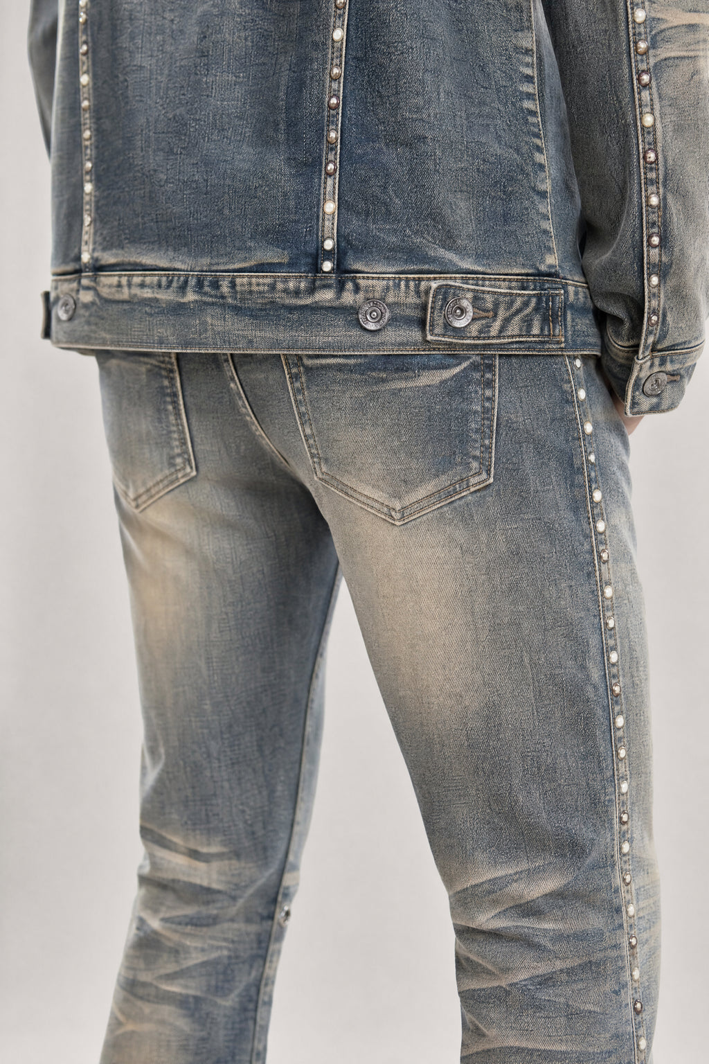 Red Poppy Studded Jeans - Stretch Fit