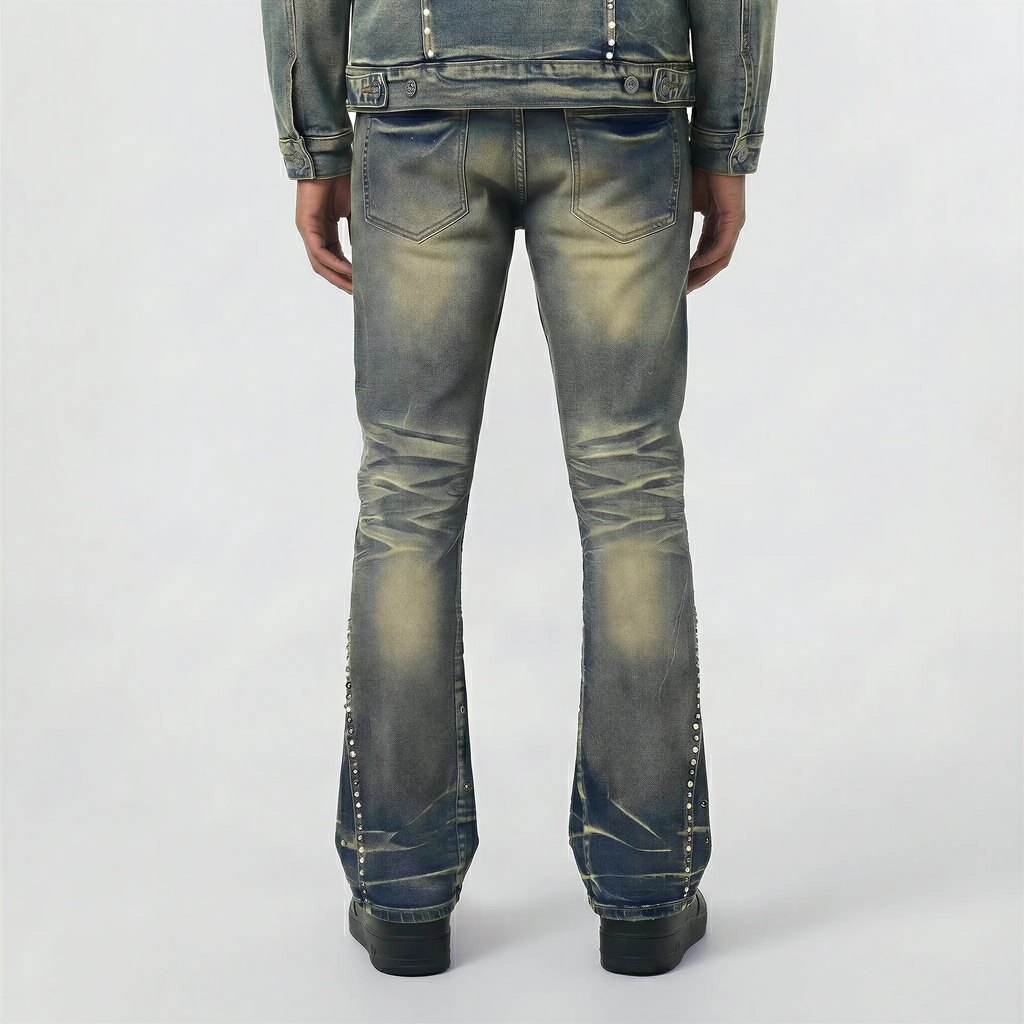 Red Poppy Studded Jeans - Stretch Fit