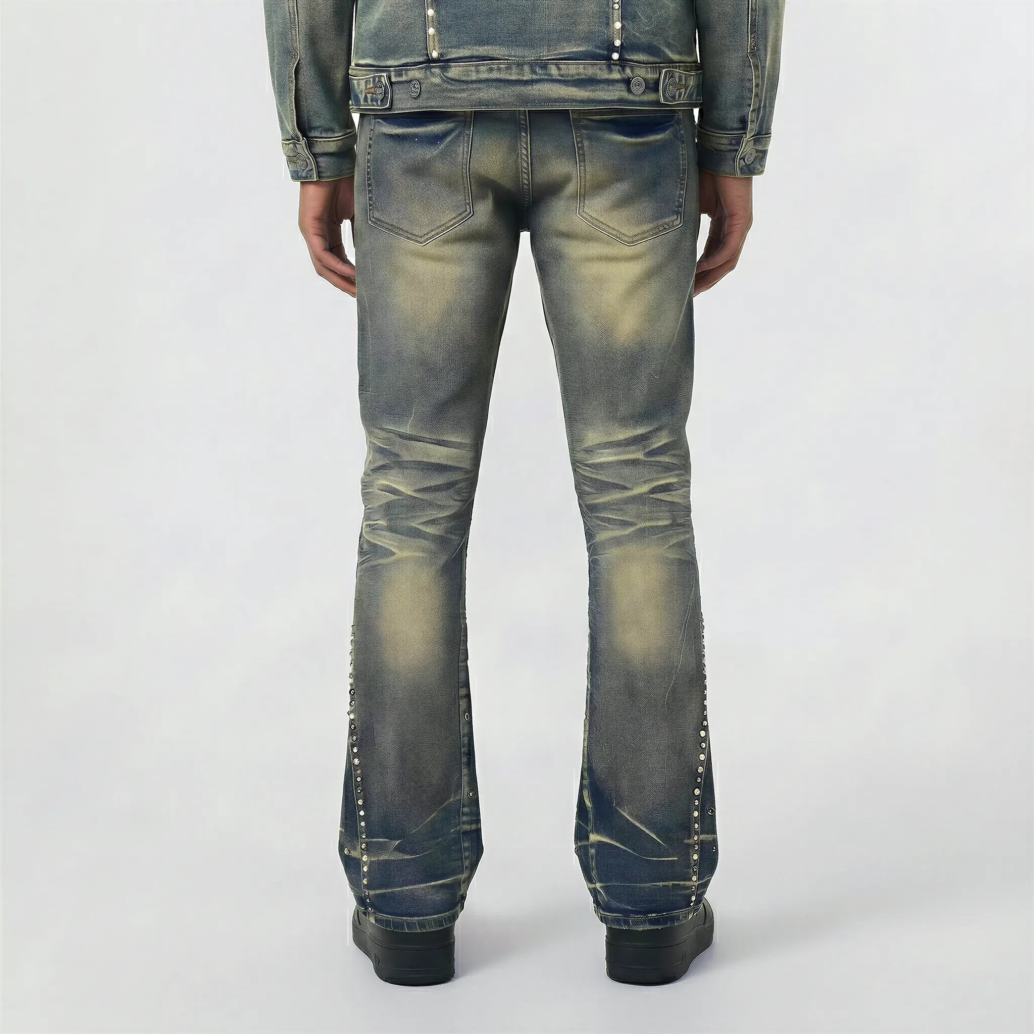 Red Poppy Studded Jeans - Stretch Fit