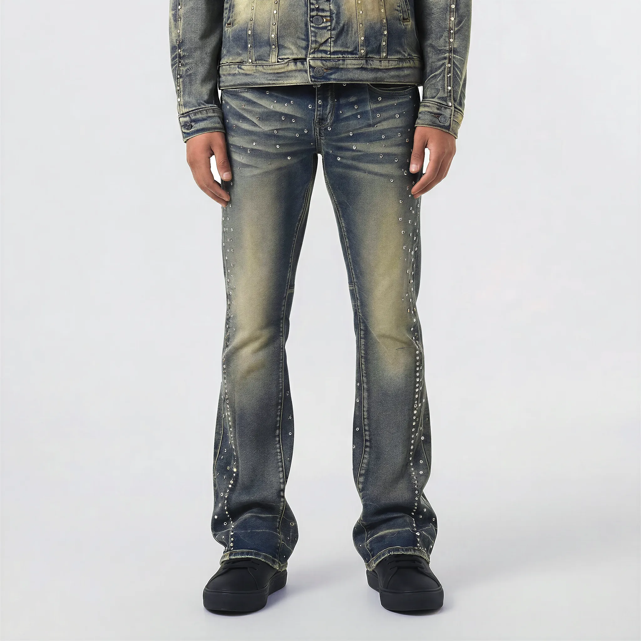 Red Poppy Studded Jeans - Stretch Fit