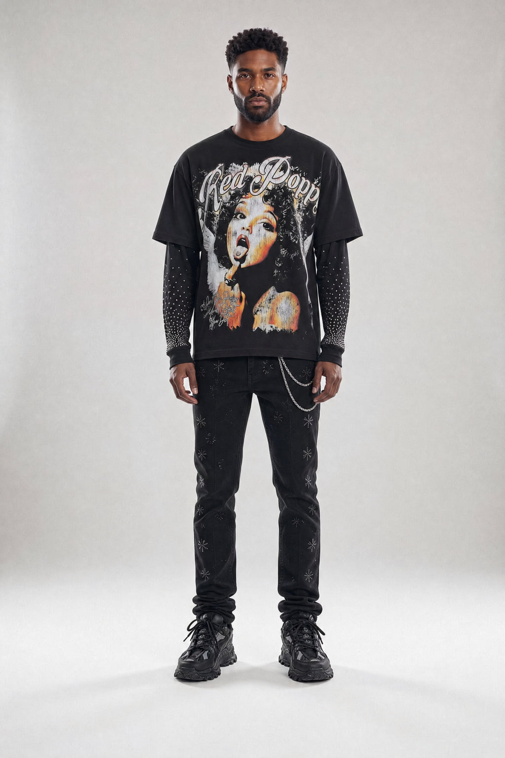 Red Poppy Angel Sweatshirt - Double Layer