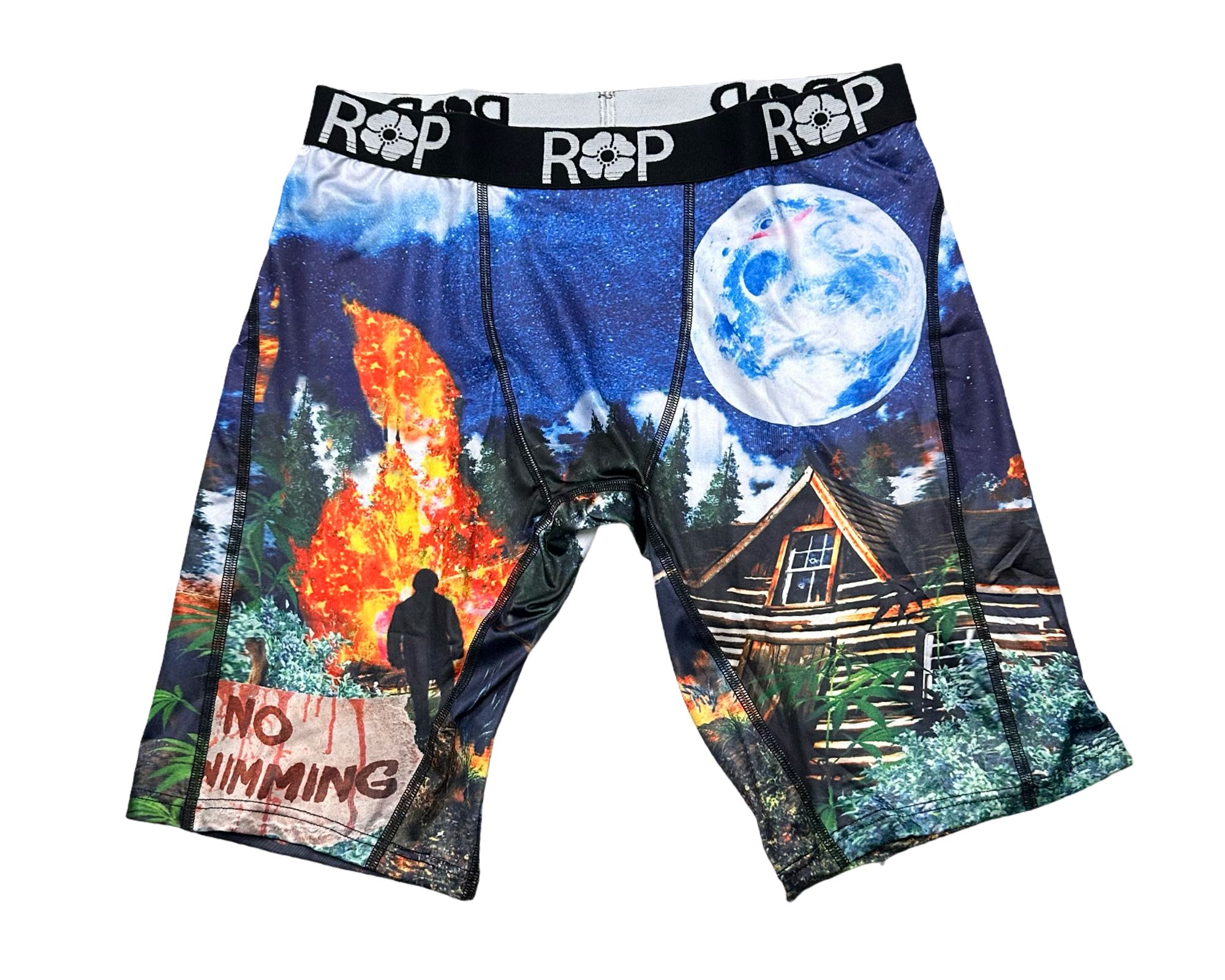 Red Poppy Campfire Boxer Briefs - Graphic