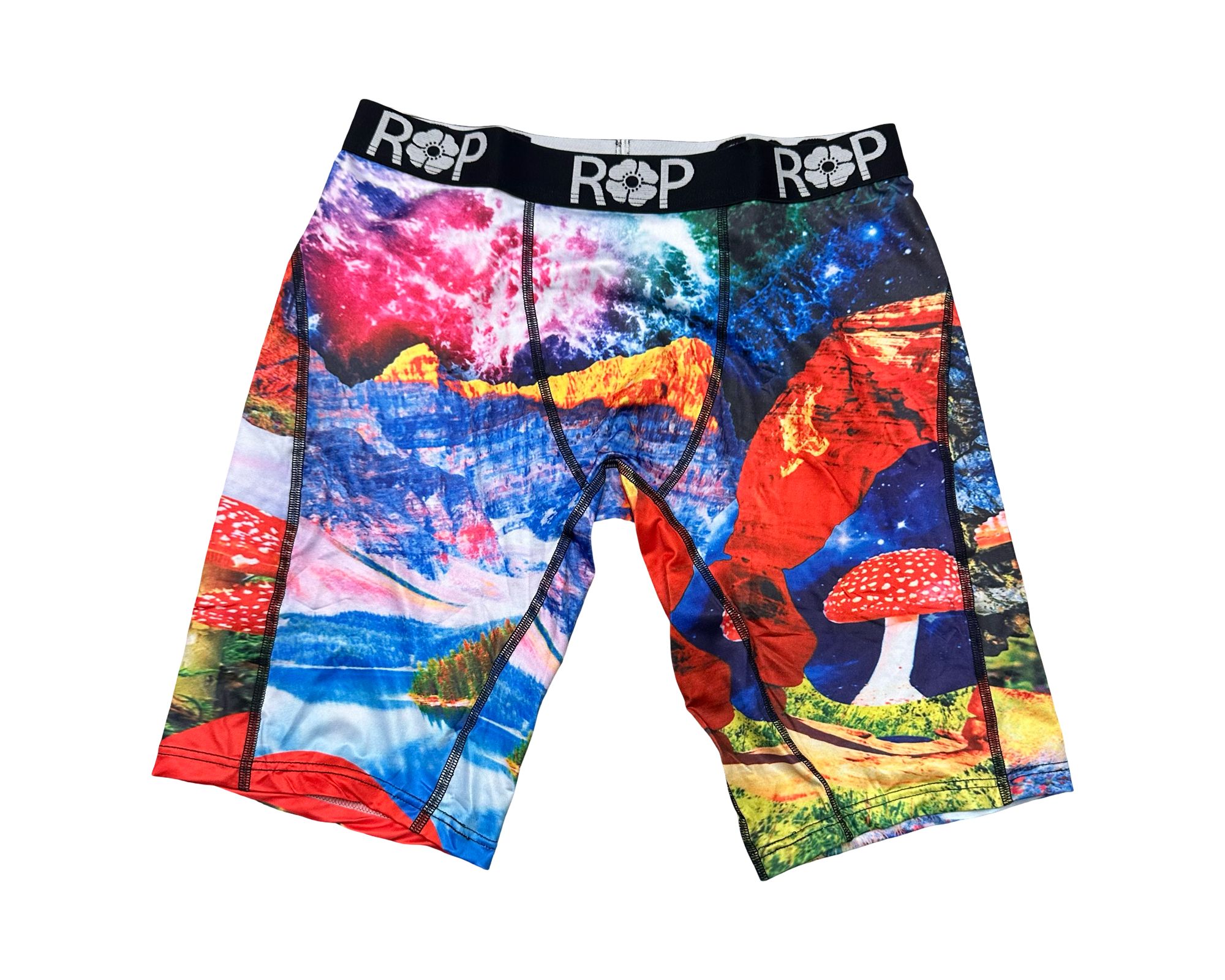 Red Poppy Mushroom Boxer Briefs - Graphic