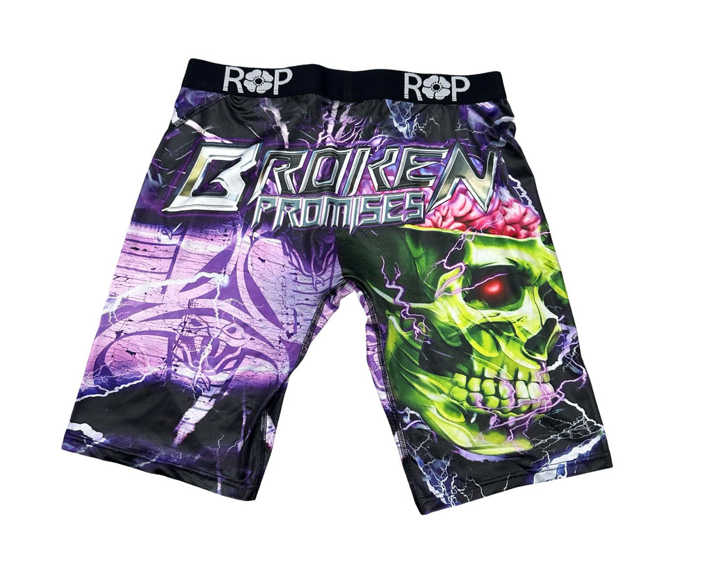 Red Poppy Skull Boxer Briefs - Graphic