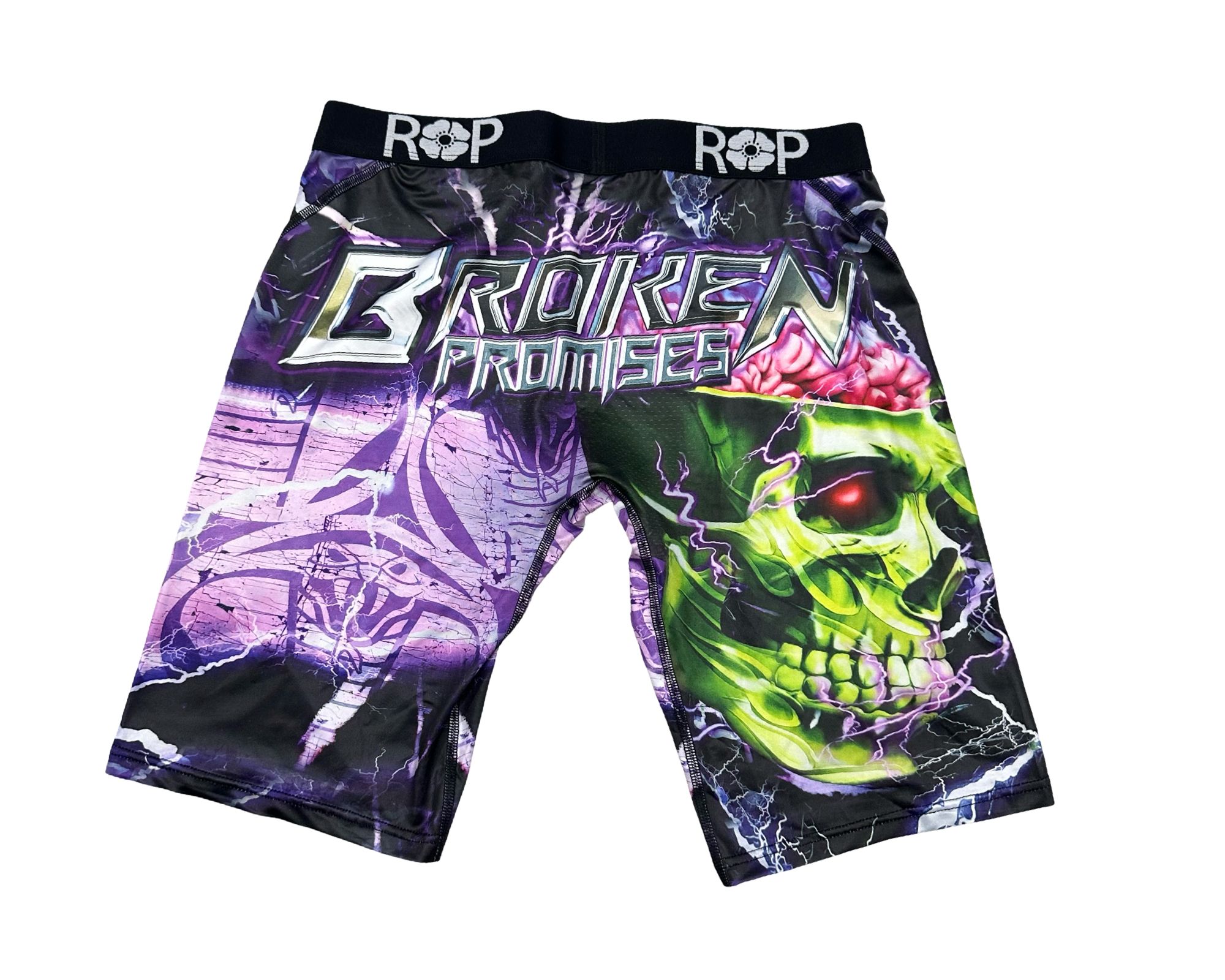 Red Poppy Skull Boxer Briefs - Graphic