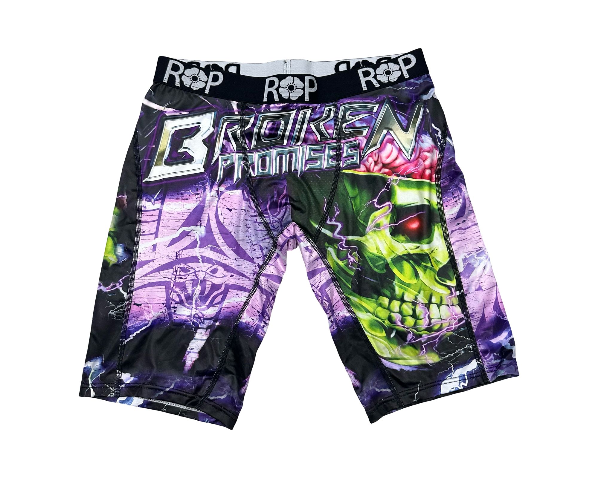 Red Poppy Skull Boxer Briefs - Graphic