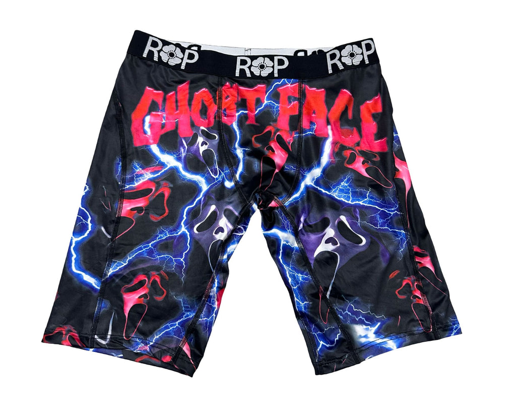 Red Poppy Ghost Face Boxer Briefs - Graphic