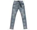 Red Poppy Floral Jeans - Graphic