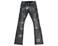 Red Poppy Star Jeans - Stacked Flare