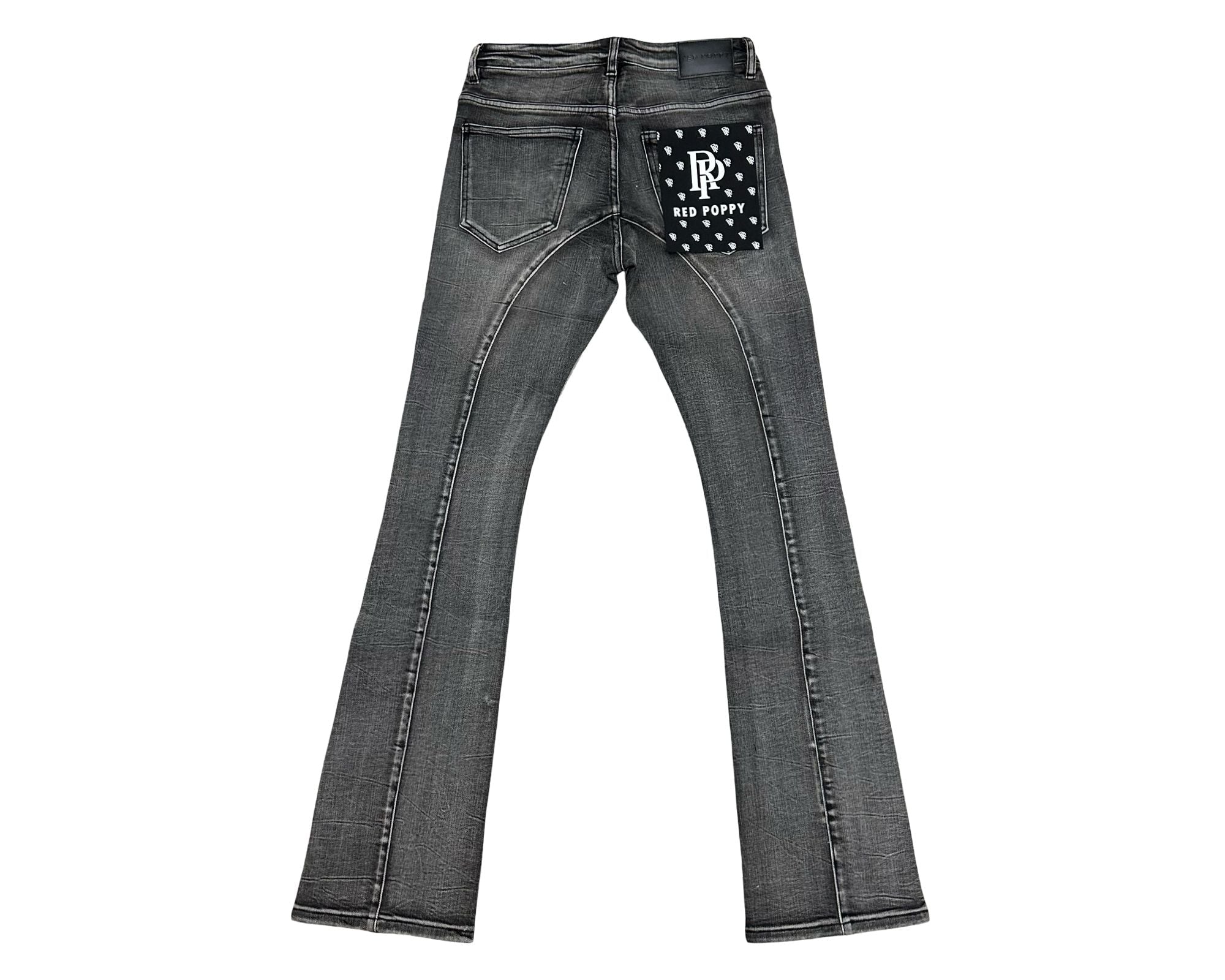 Red Poppy Star Jeans - Stacked Flare