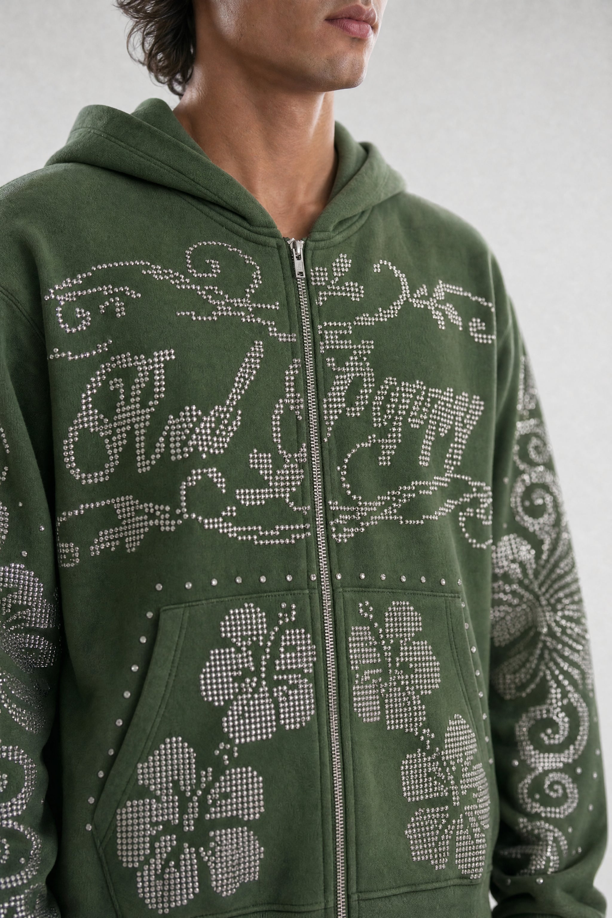 Red Poppy Floral Hoodie - Graphic Zip-Up