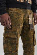 Red Poppy Camo Cargo Pants - Skinny Fit