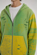 Red Poppy Graffiti Hoodie - Distressed