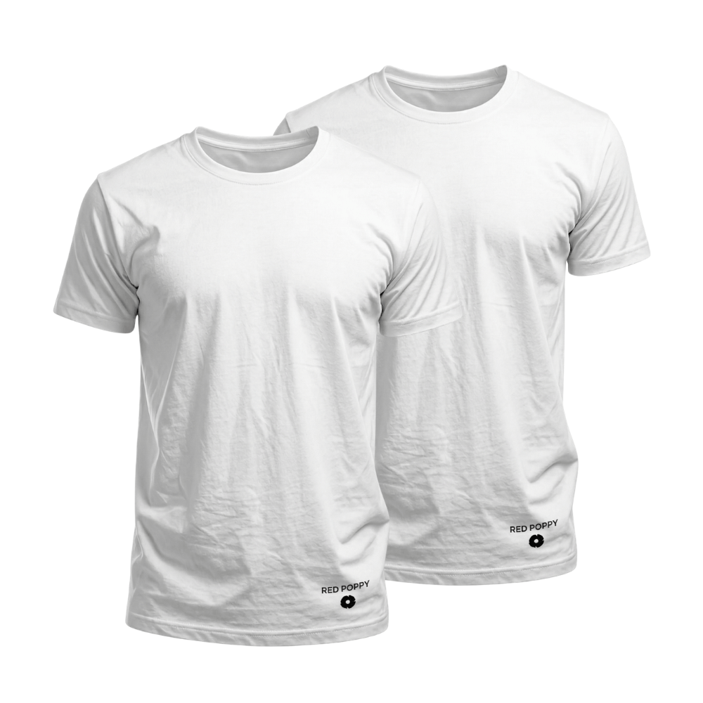 Red Poppy Logo T-Shirt - Slim Fit 2-Pack