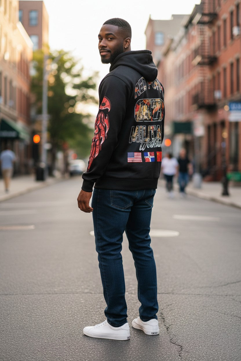 Red Poppy Militia Hoodie - Graphic