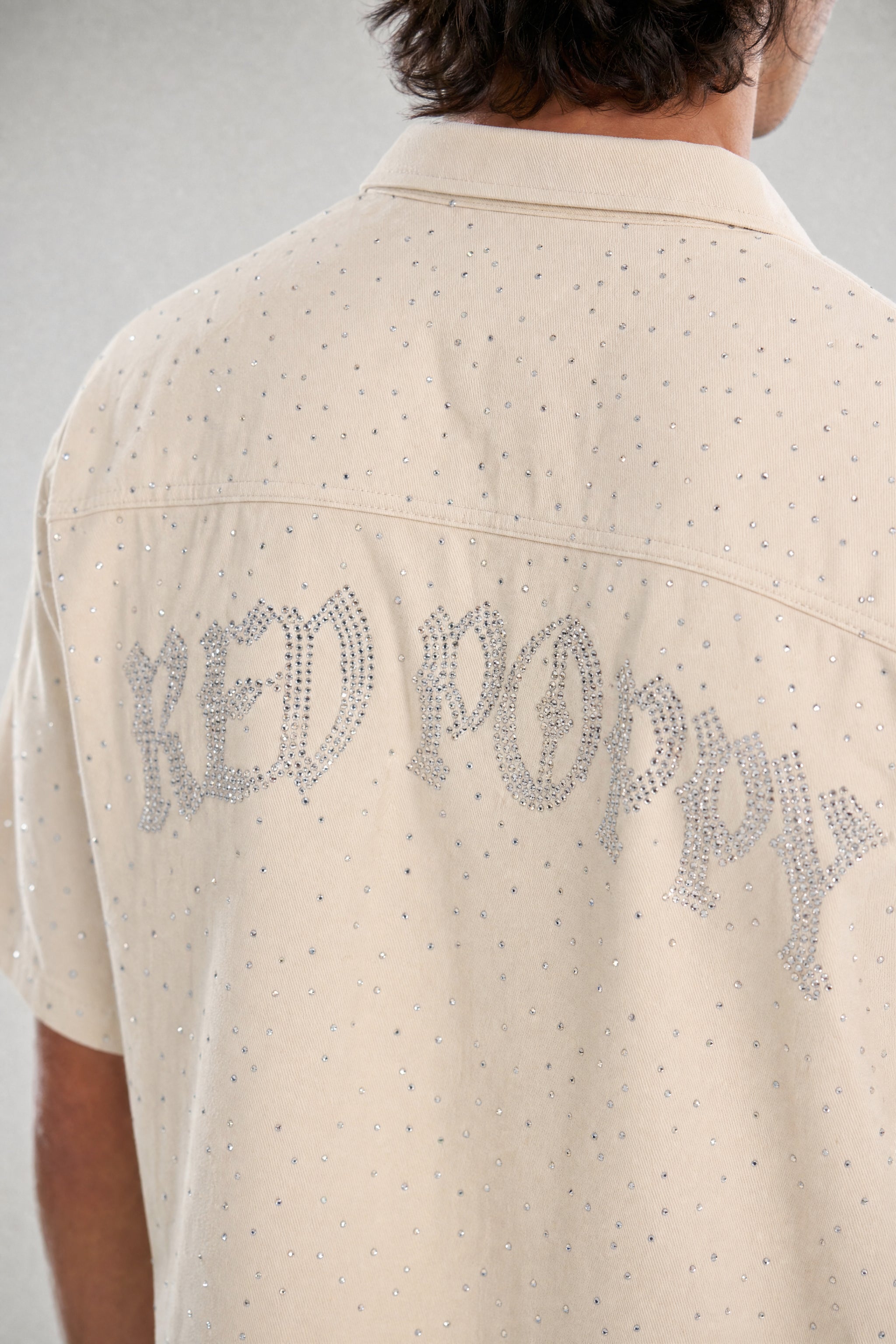 Red Poppy Dot Shirt - Embroidered